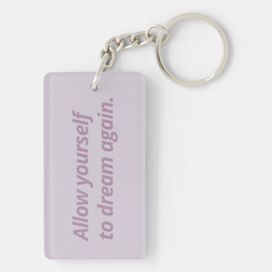 Porte-clés Inspirationnel vert et pourpre à double face (Dos)