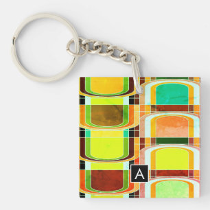 Porte-clés Inspiré de funky rétro coloré