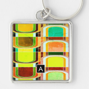 Porte-clés Inspiré de funky rétro coloré
