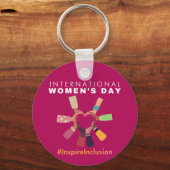 Porte-clés Inspirer l'inclusion Journée internationale de la  (Verso)