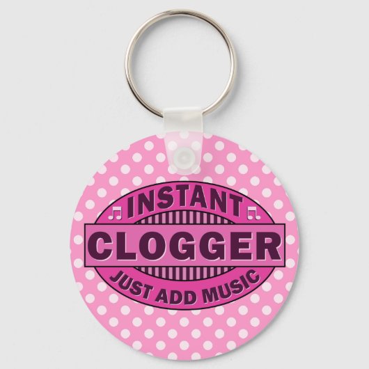 Porte-clés Instant Clogger Just Add Music Pink (Recto)