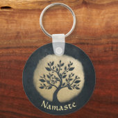 Porte-clés Instructeur de méditation Yoga Studio Black Gold T (Recto)