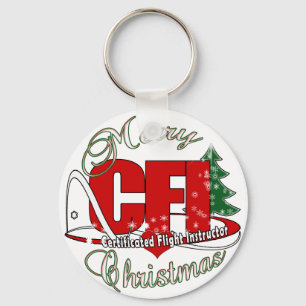Porte-clés Instructeur de vol certifié CFI CHRISTMAS
