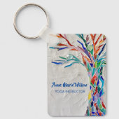 Porte-clés Instructeur De Yoga De L'Arbre De Vie (Recto)