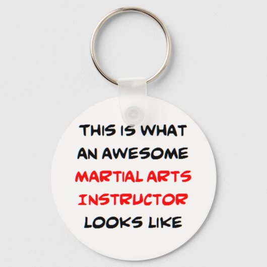 Porte-clés instructeur en arts martiaux, génial (Recto)