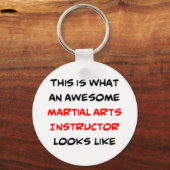 Porte-clés instructeur en arts martiaux, génial (Recto)