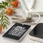 Porte-clés Instructions de golf Hilarié Idée novatrice pour (Devant droit)