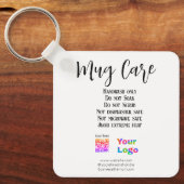 Porte-clés Instructions d'entretien de tasse ajouter le nom d (Recto)