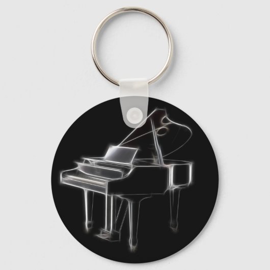 Porte-clés Instrument classique de musique de grand piano (Recto)