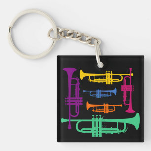 Porte-clés Instrument de musique en laiton de trompette multi