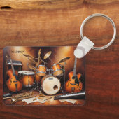 Porte-clés Instruments de musique de nom personnalisé (Recto)