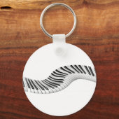 Porte-clés Instruments de musique Keyboard Piano Notes Art (Recto)