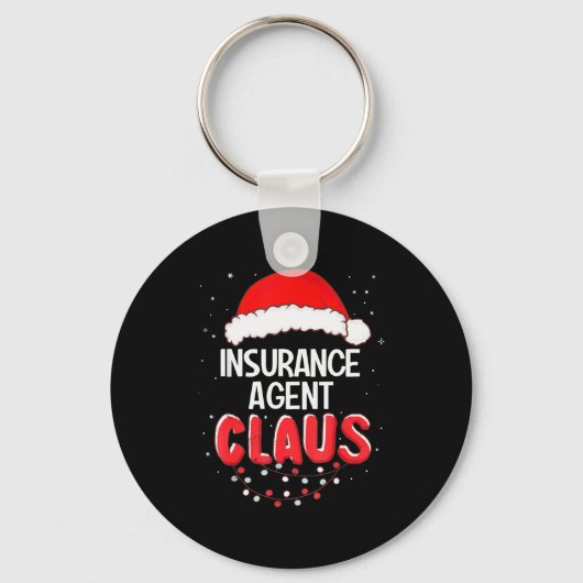 Porte-clés Insurance Agent Santa Claus Christmas Matching Cos (Recto)