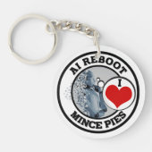 Porte-clés Intelligence Artificielle (IA) - I Love Mince Pies (Devant)