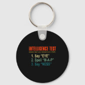 Porte-clés Intelligence Test Adult Humor Funny Sarcasm Graphi (Recto)