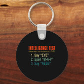 Porte-clés Intelligence Test Adult Humor Funny Sarcasm Graphi (Recto)