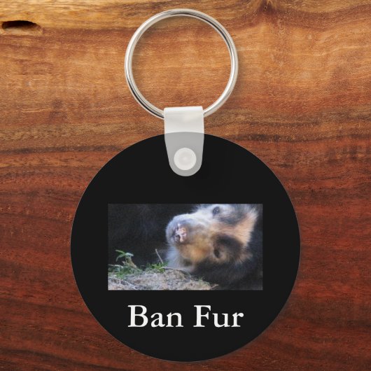 Porte-clés Interdire la fourrure (Recto)