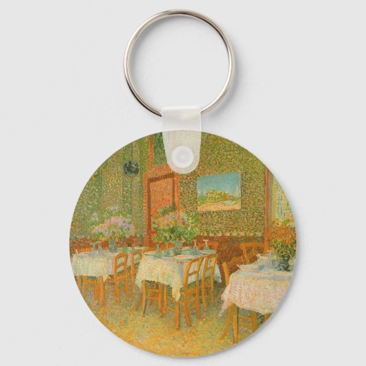 Porte-clés Intérieur d'un restaurant par Vincent van Gogh (Recto)