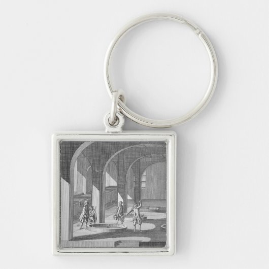 Porte-clés Intérieur d'une savonnerie, illustration pour une (Devant)