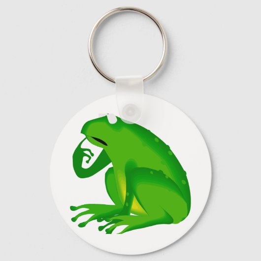 Porte-clés interroger la grenouille (Recto)