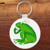 Porte-clés interroger la grenouille (Recto)