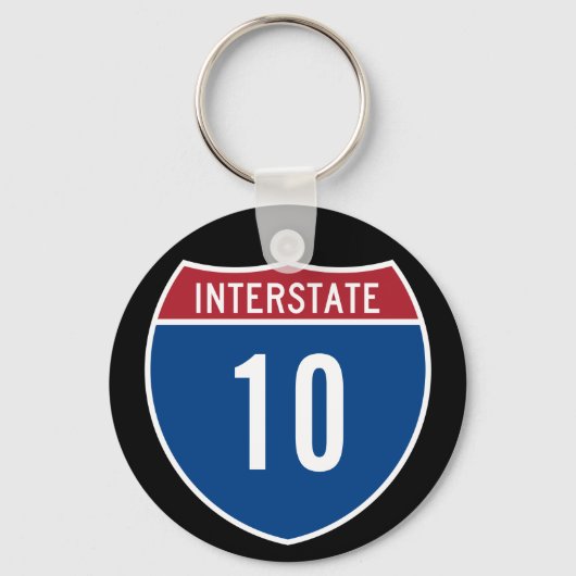 Porte-clés Interstate 10 (Recto)