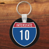 Porte-clés Interstate 10 (Recto)