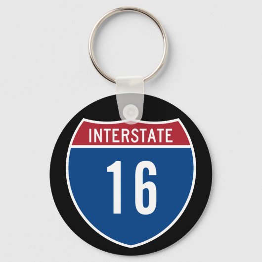 Porte-clés Interstate 16 (Recto)