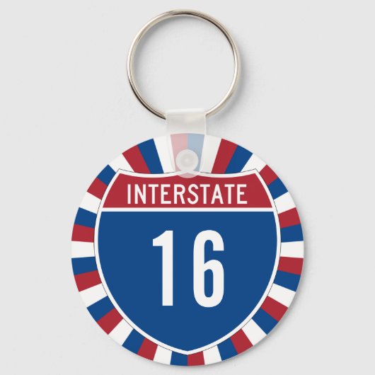 Porte-clés Interstate 16 (Recto)