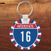 Porte-clés Interstate 16 (Recto)