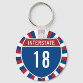 Porte-clés Interstate 18 (Recto)