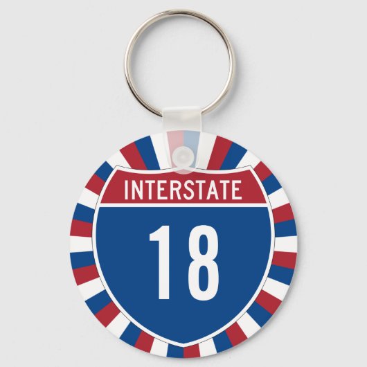 Porte-clés Interstate 18 (Recto)