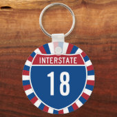 Porte-clés Interstate 18 (Recto)