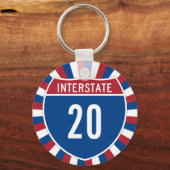 Porte-clés Interstate 20 (Recto)