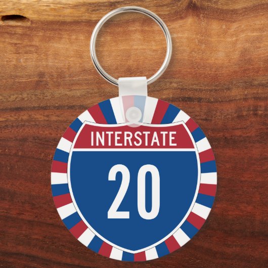 Porte-clés Interstate 20 (Recto)
