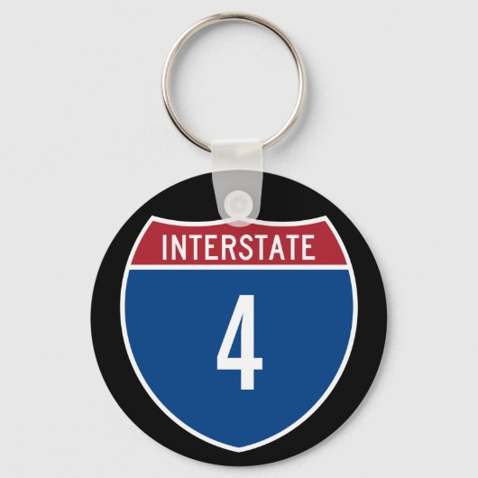 Porte-clés Interstate 4 (Recto)