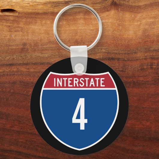 Porte-clés Interstate 4 (Recto)