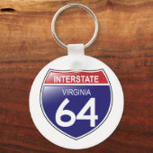 Porte-clés Interstate 64 en Virginie Porte - clé (Recto)