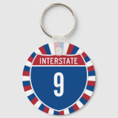 Porte-clés Interstate 9 (Recto)