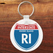 Porte-clés Interstate Rhode Island RI (Recto)