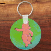 Porte-clés Intitulé : Elusive Irish Dancing Pig (Recto)