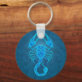 Porte-clés Intricate Blue Tribal Scorpio (Recto)
