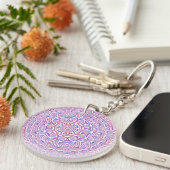 Porte-clés Intricate Bold Super Boho Hippie Abstrait Mandala (Devant droit)