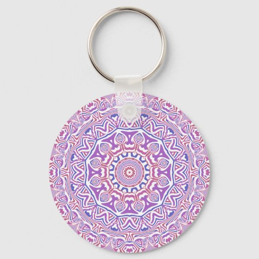 Porte-clés Intricate Bold Super Boho Hippie Abstrait Mandala (Recto)