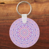 Porte-clés Intricate Bold Super Boho Hippie Abstrait Mandala (Verso)