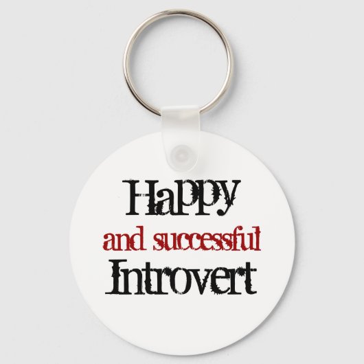 Porte-clés introverti heureux et réussi (Recto)