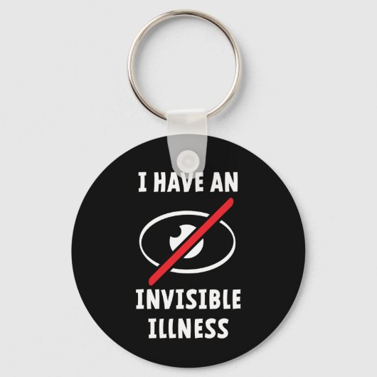 Porte-clés Invisible, disability. Maladie invisible. (Recto)