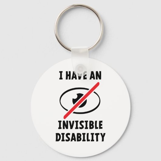 Porte-clés Invisible, disability. Maladie invisible. (Recto)