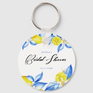 Porte-clés Invitation de mariage italien floral au citron