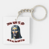 Porte-clés Invitation divine : Dessiner près de Dieu (Dos)